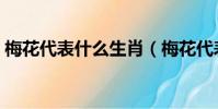 梅花代表什么生肖(梅花代表的生肖是什么)