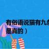 有俗語說貓有九條命這是真的嗎（有俗語說貓有九條命是不是真的）