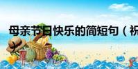 母親節日快樂的簡短句(祝母親節快樂的句子)