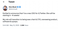 馬斯克為推特找到新CEO