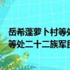 岳希蓬蘿卜村等處二十二族軍民千戶所（關于岳希蓬蘿卜村等處二十二族軍民千戶所簡介）