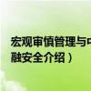 宏觀審慎管理與中國金融安全（關于宏觀審慎管理與中國金融安全介紹）
