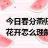今日春分燕歸花開是什么意思（今日春分燕歸花開怎么理解）