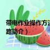 帶電作業操作方法配電線路（關于帶電作業操作方法配電線路簡介）
