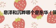 息澤和沉曄哪個是東華(簡述東華的身世)