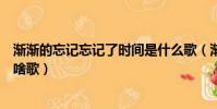 漸漸的忘記忘記了時間是什么歌(漸漸的忘記忘記了時間是啥歌)