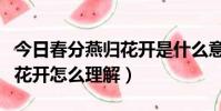 今日春分燕歸花開是什么意思(今日春分燕歸花開怎么理解)
