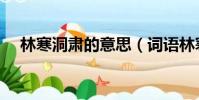 林寒洞肅的意思(詞語林寒洞肅的意思)