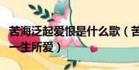 苦海泛起愛恨是什么歌(苦海泛起愛恨是歌曲一生所愛)
