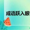 成語躍入眼簾的意思（躍入眼簾的出處）