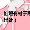 惟楚有材于斯為盛的意思（惟楚有材于斯為盛出處）