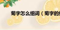 菊字怎么組詞(菊字的組詞有哪些)