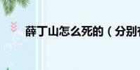 薛丁山怎么死的(分別有什么說法)