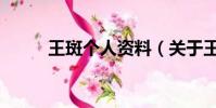 王斑個人資料(關于王斑的簡介)