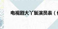 電視劇大丫鬟演員表(你有看過嗎)