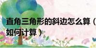 直角三角形的斜邊怎么算(直角三角形的斜邊如何計算)