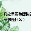 幾處早鶯爭暖樹的下一句是什么（詩句幾處早鶯爭暖樹的下一句是什么）