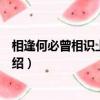 相逢何必曾相識上一句是什么（相逢何必曾相識的上一句介紹）