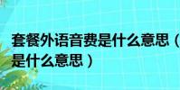 套餐外語音費是什么意思(套餐外語音費具體是什么意思)