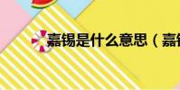嘉錫是什么意思(嘉錫的意思)