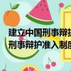 建立中國刑事辯護準入制度理論與實證研究（關于建立中國刑事辯護準入制度理論與實證研究介紹）