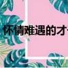 懷情難遇的才子（關于懷情難遇的才子介紹）