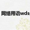 網絡用語wds是啥意思（網絡用語wds解釋）