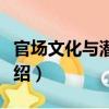 官場文化與潛規則（關于官場文化與潛規則介紹）