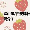 嶧山碑/西安碑林名碑精選（關于嶧山碑/西安碑林名碑精選簡介）