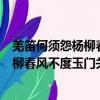 羌笛何須怨楊柳春風不度玉門關是什么意思（羌笛何須怨楊柳春風不度玉門關原文及翻譯）