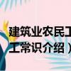 建筑業農民工務工常識（關于建筑業農民工務工常識介紹）