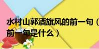 水村山郭酒旗風的前一句(水村山郭酒旗風的前一句是什么)