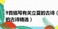 9首描寫有關立夏的古詩(9首描寫有關立夏的古詩精選)
