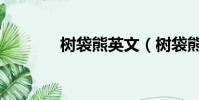 樹袋熊英文(樹袋熊是什么)