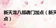新天龍八部唐門加點(新天龍八部唐門如何加點)