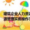 建筑企業人力資源管理實務操作手冊（關于建筑企業人力資源管理實務操作手冊介紹）