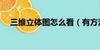 三維立體圖怎么看(有方法才能看對圖)
