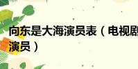 向東是大海演員表(電視劇向東是大海有哪些演員)