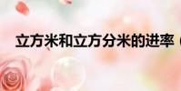 立方米和立方分米的進率(進率是1000)
