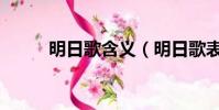 明日歌含義(明日歌表達了什么)