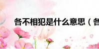 各不相犯是什么意思(各不相犯解釋)