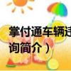 掌付通車輛違章查詢（關于掌付通車輛違章查詢簡介）