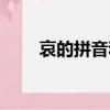 哀的拼音和組詞（漢字哀怎么組詞）