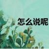 怎么說呢？（關于怎么說呢？介紹）