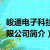 峻通電子科技有限公司（關于峻通電子科技有限公司簡介）