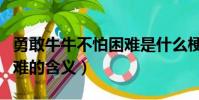 勇敢牛牛不怕困難是什么梗(勇敢牛牛不怕困難的含義)