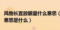風物長宜放眼量什么意思(風物長宜放眼量的意思是什么)