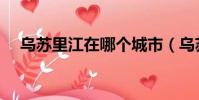 烏蘇里江在哪個城市(烏蘇里江的簡介)