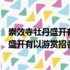 崇效寺牡丹盛開有以游賞招者病不能赴也（關于崇效寺牡丹盛開有以游賞招者病不能赴也簡介）