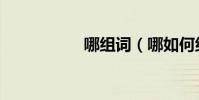 哪組詞(哪如何組詞)